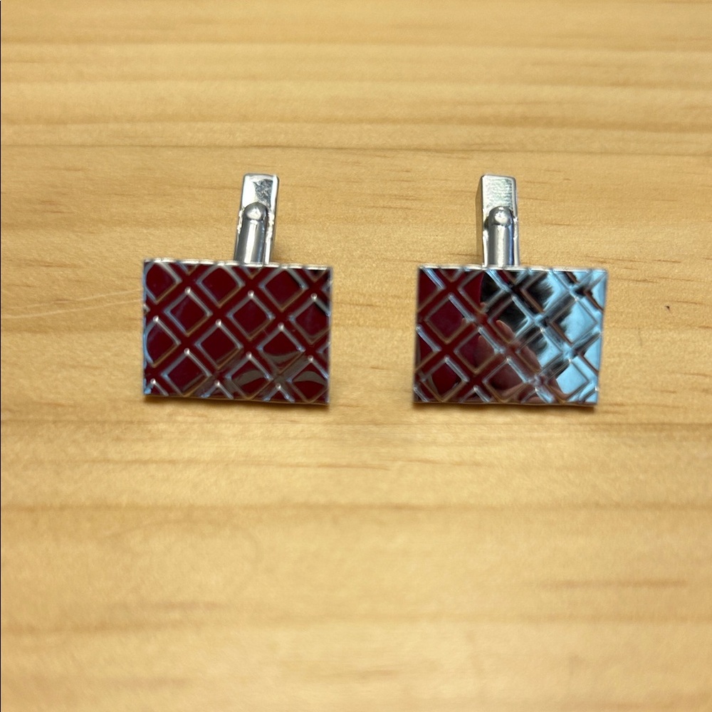 Vintage SWANK Silvertone Cuff Links